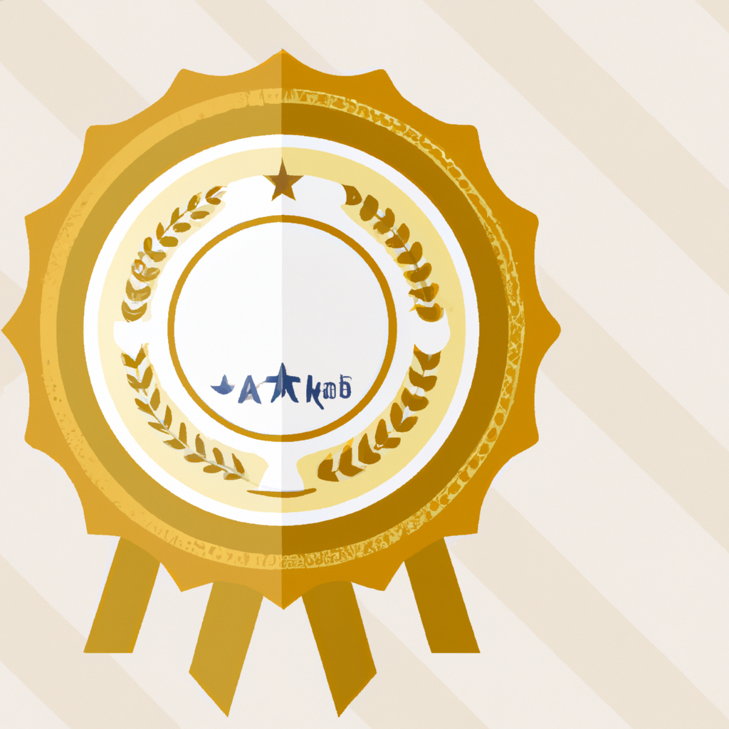 Gold quality badge indicating recognized creative academy standards